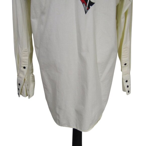VTG ROPER Southwestern Aztec Cowboy Rodeo Western Pearl Snap Shirt USA M - Picture 7 of 11